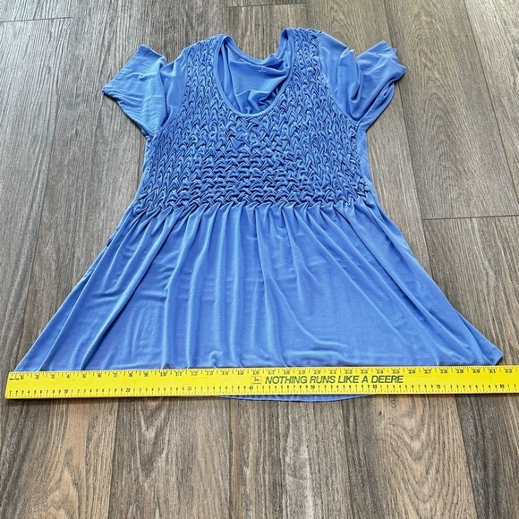 Soft Surroundings, Corneille Tunic, Basket Weave Periwinkle Size 1X - Picture 11 of 12